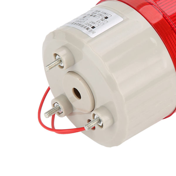 220V Röda LED Varningslampor Akustisk-optisk Larm System Roterande Ljus Nödljus Strobe