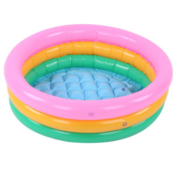 Børn Blød Oppustelig Swimmingpool Drenge Rund Form Lys Farve Babybassin PoolS
