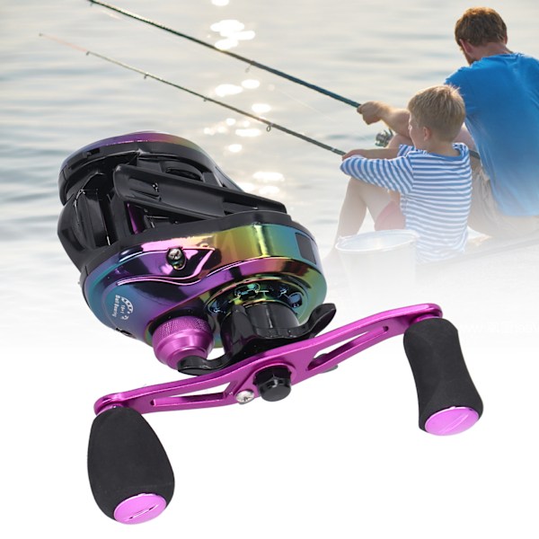 Hög Hastighetsförhållande 8.1:1 Baitcasting Fiske Rulle Metall Lättvikts Gjutning Fiske Hjul Vänster