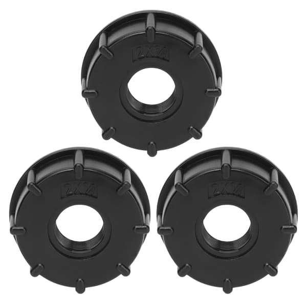 3 stk. IBC tankforbindelse grovgevind slangeafløbsadapter plastfitting 60 mm indvendig diameter G3/4