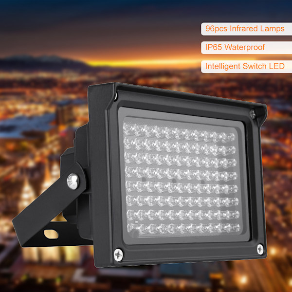 96 LED IR Illuminator Array Infrarøde Lamper Nattsyn Utendørs Vanntett For CCTV Sikkerhetskamera