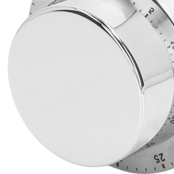 Köksmekanisk timer 304 rostfritt stål magnetisk sug kock matlagning timer klocka vit