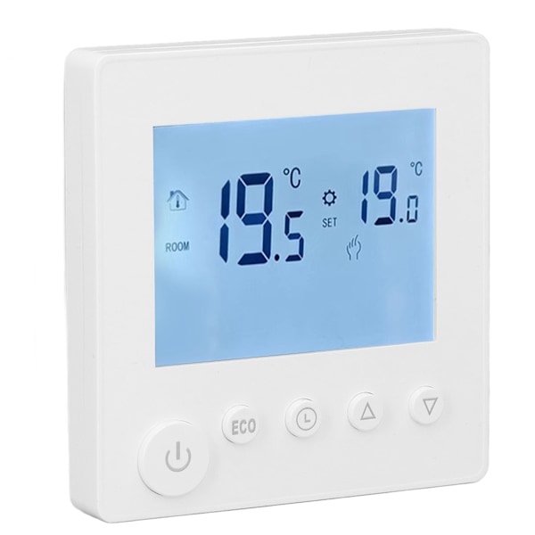 3A Vattenvärmetermostat med LCD ABS Intelligent Temperaturregulator för Hemmet 95‑240V