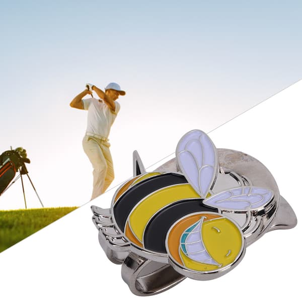 Magnetisk golfcaps-hattvisirklemme med ballmarkør (Liten bie)