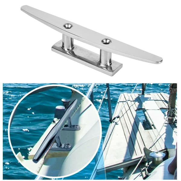 Rustfri stålbase Pullert Speilpolert Båttilbehør Base Pullert Marine Tau Base (8 tommer)
