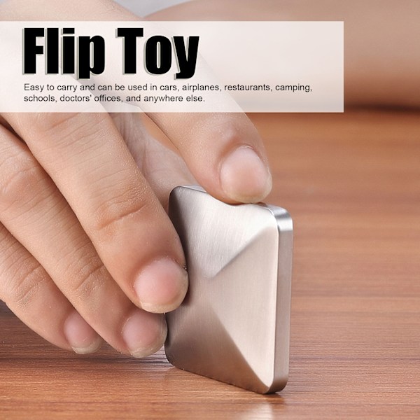 Flip Leksak Skrivbord Ficka Stresslindring Fingertoppsdekompressionsleksak för Bil Kontor Silverfyrhörning