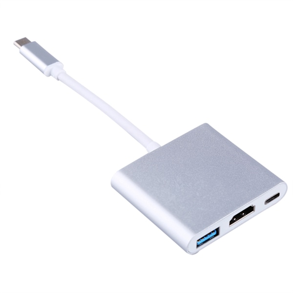 3 i 1 USB 3.1 Type C til HDMI USB 3.1 Digital Multiport Adapter med Oplader Opladningsport