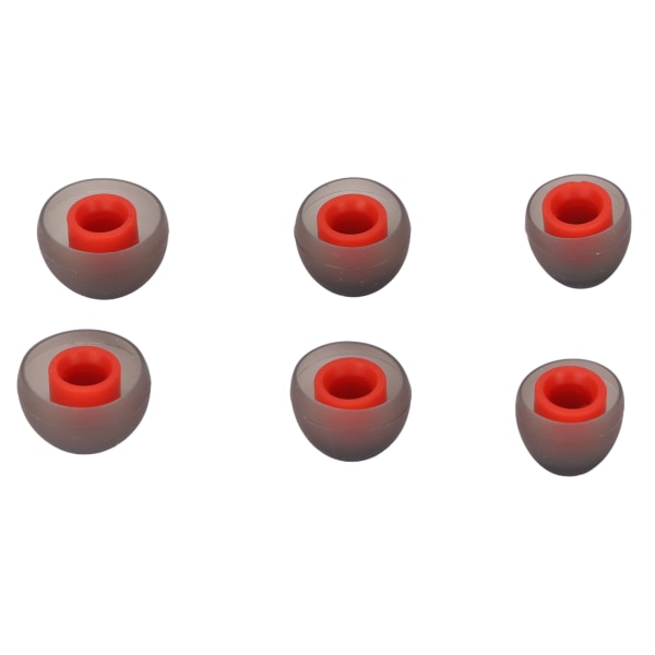 6st silikonöronproppar Grå Röd Brusreducering Bekväma utbytesöronproppar för Philips för Jaybird X4 X3 X2 X