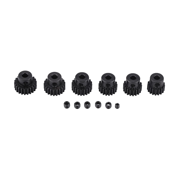 6 st 48DP ￠3.175mm 17T-22T Motorväxeldelar Set Kit för 1/10 RC Bilmotor