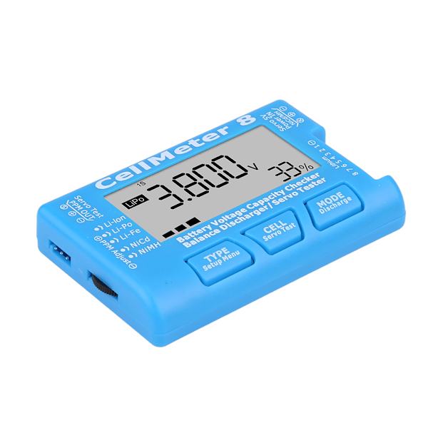 RC CellMeter 8 Digital Batterikapacitet Spänningsmätare LiPo Li Ion NiMH RC CellMeter 8