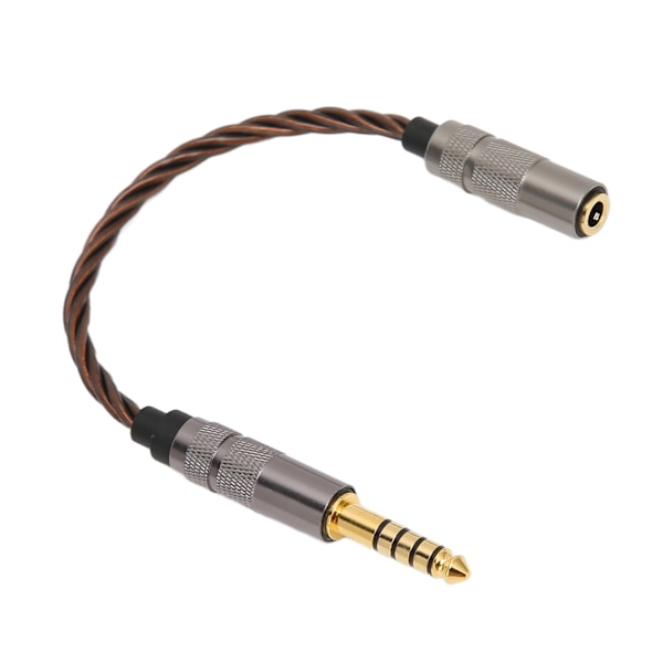 4,4 mm Balanserad Han till 3,5 mm Stereo Hon Högtalarkabel Guldpläterad Bärbar Högtalaradapterkabel för Musikälskare