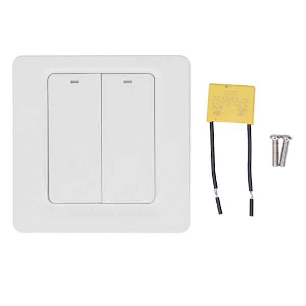 Smart Trykknappbryter for Stemme- og Appkontroll WiFi BLE Hjem Trådløs Veggbryter AC 100‑240V