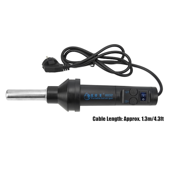 8032 Varmluftpistol Bærbar Elektrisk Justerbar Temperatur Varmluftblæser EU Stik 220V NY