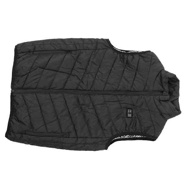 Sähkölämmitteinen liivi, 3 lämpötila-asetusta, kevyt lämmitetty takki toimistoon ja ulkoiluun, musta 4XL