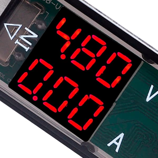 USB Farve LCD Voltmeter Amperemeter Strømmåler Multimeter Oplader USB Tester (Sort)