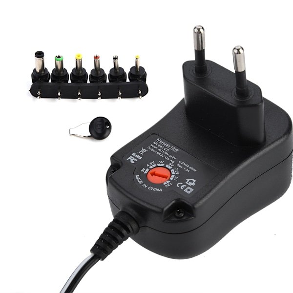 3-12V Säädettävä Jännitelähde 12W Adapteri 1.2A Ulostulo