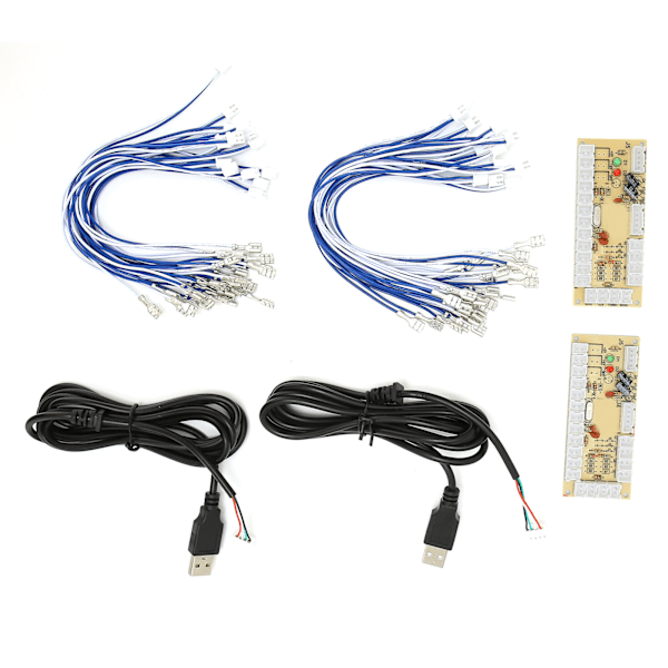2 Spiller Arcade Encoder Uden Latency DIY Arcade Encoder med USB-kabler og Knapledninger til MAME