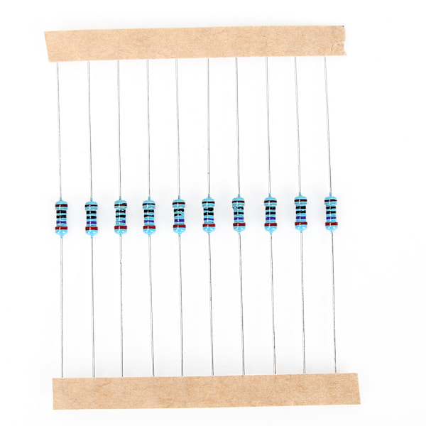10-1M Ohm 1/4w Modstand 1% Tolerance Metalfilm Modstandssortimentssæt