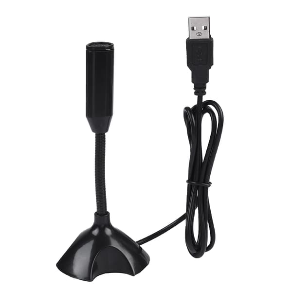 Mini Kondensator USB 2.0 Mikrofon Flexibelt Bordsstativ Mic för PC Laptop