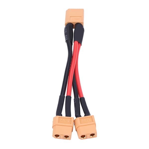 XT60 Parallel Batteripakke Konnektor Adapter 14AWG Kabel til RC Lipo 1 Han til 2 Hun