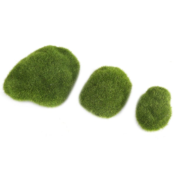 12st gröna konstgjorda mossastenar Simuleringsgräs Bryophyte Bonsai Trädgård DIY Landskapsinredning