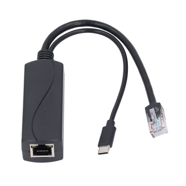 Gigabit PoE Splitter for Pi 5 5B 5V IEEE802.3af-kompatibel PoE til USB C Adapter 1000Mbps Høyhastighets Power Over Ethernet Splitter