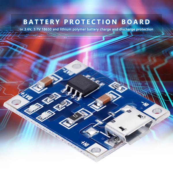 10 st Micro USB 1A Litiumbatteri Laddningsskydd Modul Laddningskort