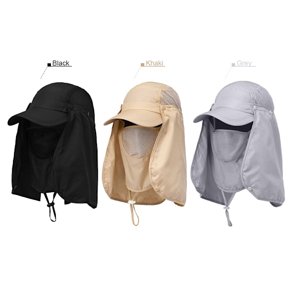Utomhus Sport Vandring Visir Hatt UV-skydd Ansikte Nackskydd Fiske Solskydd Keps