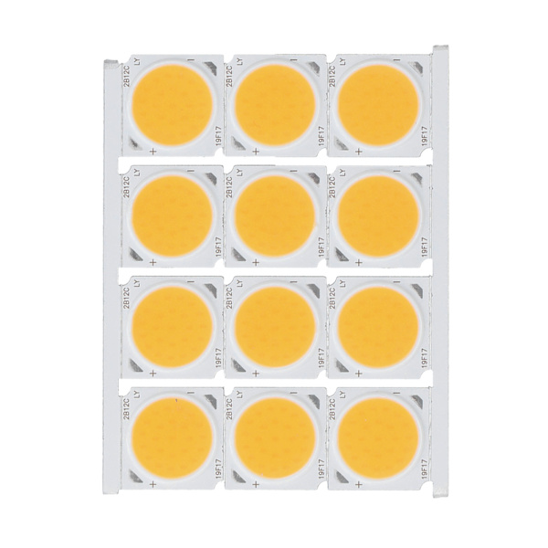 12 st COB Ljuskälla Hög Effekt Runda LED-Chip 12W 36‑41V 1080LM för DIY Inomhusbelysning Varmvitt Ljus