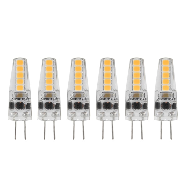 10st G4 LED-lampor 2W Bi Pin Base Dimbara lampor för ljuskrona Taklampa Bordslampa Varm vit 3000K AC 12‑24V