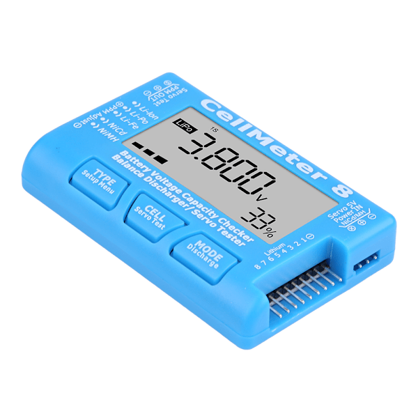 RC CellMeter 8 Digital Batterikapacitet Spänningsmätare LiPo Li Ion NiMH RC CellMeter 8