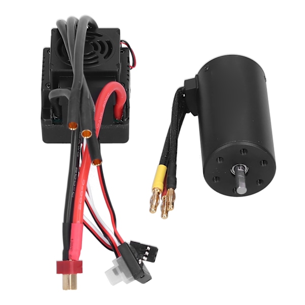 3670 2650KV Børsteløs Motor og 120A ESC med T Stik Sæt Erstatning for 1/8 RC Bil