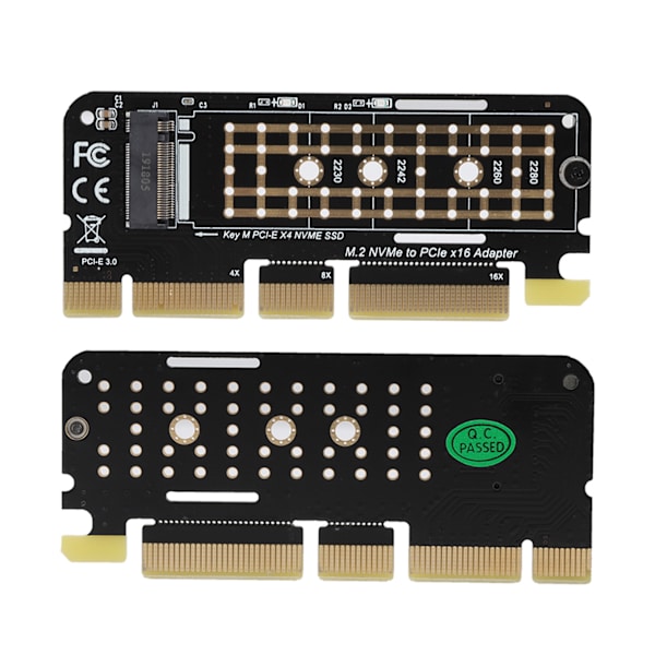 M.2 NGFF SSD - PCI‑E 3.0 X16 Nopea SSD-kiintolevyadapterin laajennuskortti
