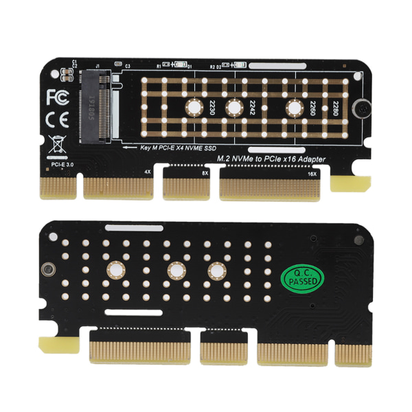 M.2 NGFF SSD till PCI-E 3.0 X16 High Speed ​​SSD Hårddisk Adapter Expansion Riser Card
