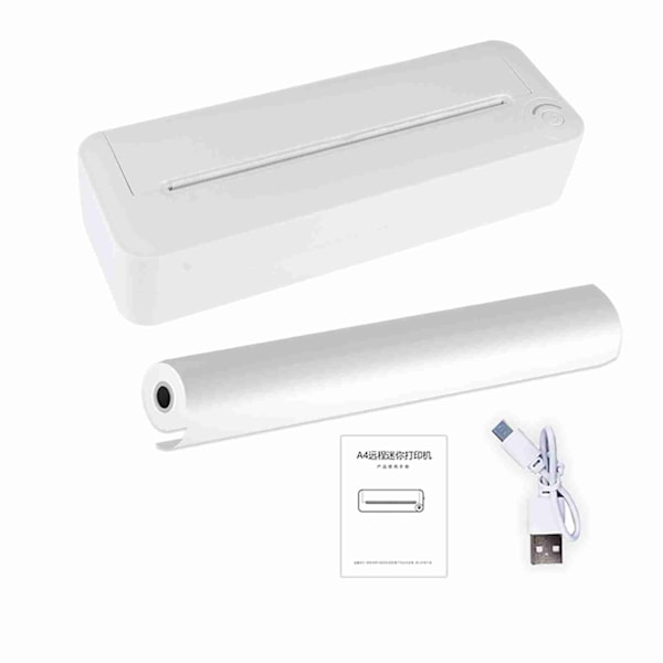 Termisk printer 200dpi Bluetooth USB-forbindelse Genopladelig Bærbar Trådløs A4-printer til Tekst Billede Eksamensopgave