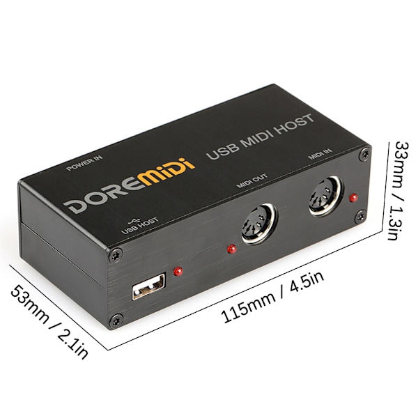 USB till MIDI Host Gitarr Effektor MIDI Synthesizer MIDI Generator MIDI Interface Enheter Elektronisk Instrumentutrustning