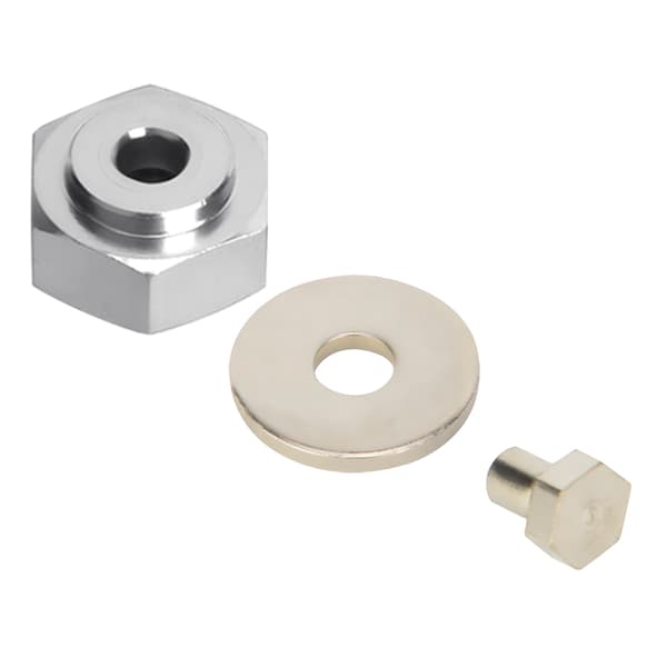 4 stk. aluminiumslegering 12 mm til 17 mm hjul-hex-adapter til 1/10 RC-bil (sølv)