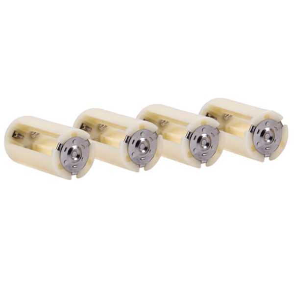 4 stk. Universal 3 AA til D Størrelse Parallel Batteri Konverter Adapter Holder Etuier Boks Hvid