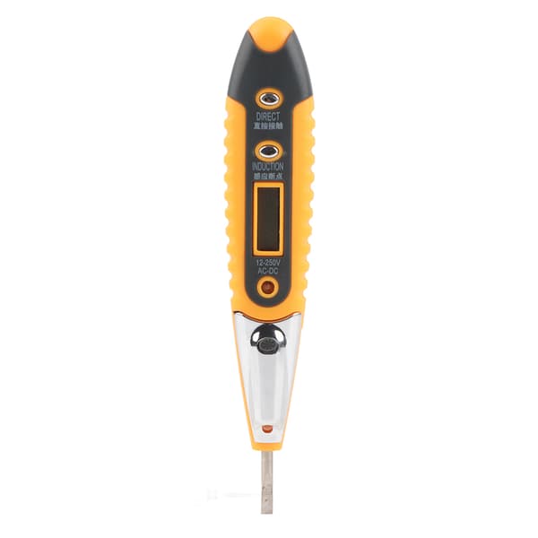 AC‑2 Testblyant LED HD-display AC/DC 12‑250V Detektering med natlys (Gul)