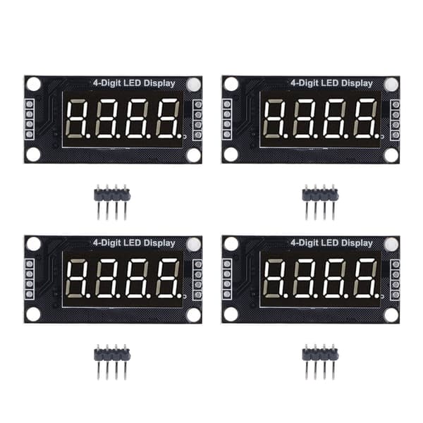 4 set digitala rördisplaymoduler LED 4 siffror 7 segment 0,36 tum TM1637 drivkrets vit MRA110A