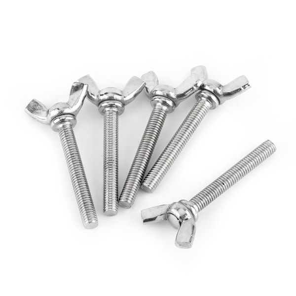 5-pack Vingmutterbultar i rostfritt stål 304, fjärilskruvar, maskinfästen (M5 * 40 mm)