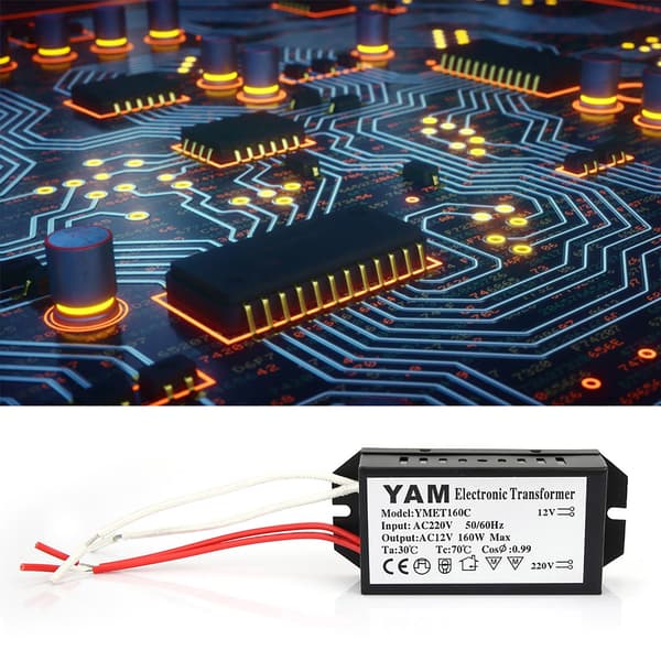 til 12V Elektronisk Transformator Spenningsomformer Smart Strømforsyningsdriver (160W)