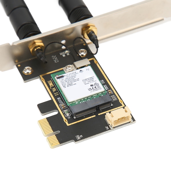 AX210NGW PCIE WiFi 6E-kort med 2 antenner 5374Mbps 2.4GHz 5GHz 6GHz Bluetooth 5.2 Stöd för MU MIMO WiFi-kort för Win10 11