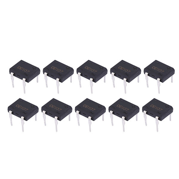 DB107 Brorettlikter for husholdningsapparater Industriell elektronisk krets 1A 1000V (10 stk)