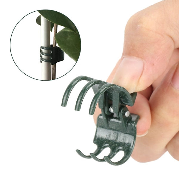 100 st Plantclips i Plast för Växter, Stöd för Fixering av Klipp, Klämma för Orkidéblommor