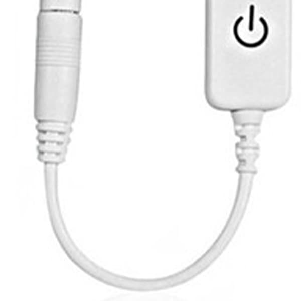 12‑24V 4A Mini LED Dimmer Touch Switch Enkelfärgad Ljusdiod Strip Ljusstyrka Kontroller På Av Knapp Vit