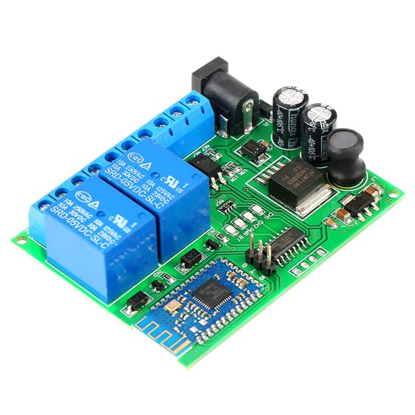 2-kanals Bluetooth-relé Trådløs fjernkontrollbryter LED-motor for IOS Android