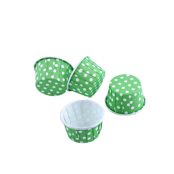 100 stk. Papir Kage Cupcake Liner Etui Wrapper Muffin Bagekop til Fest Bryllup Grøn