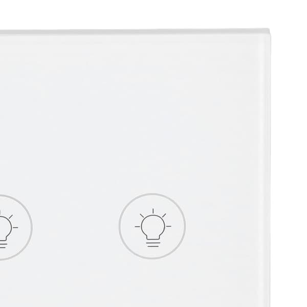 Vägg Touch Ljusbrytare Timerfunktion Härdat Glas Dimning Smart APP Kontroll Lampbrytare för Zigbee 90‑