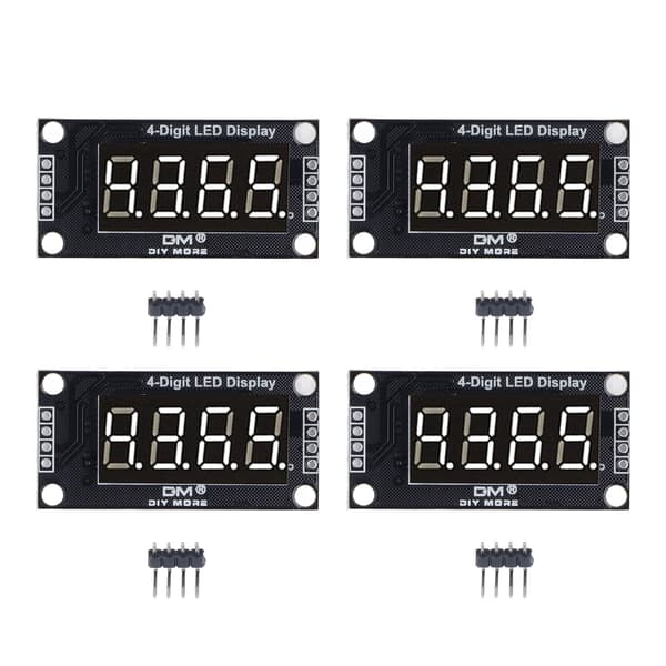 4 set digitala rördisplaymoduler LED 4 siffror 7 segment 0,36 tum TM1637 drivkrets vit MRA110A